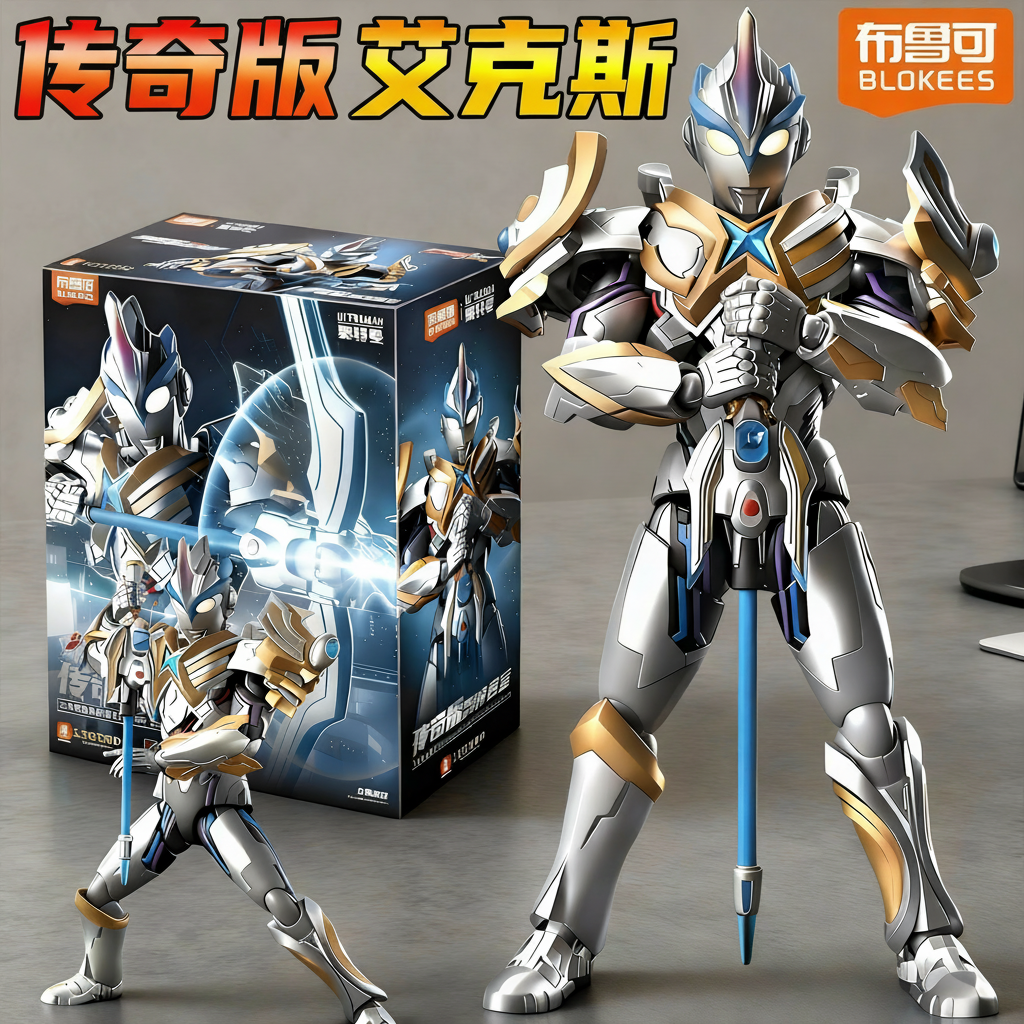 Bruco Legendary Edition Ultraman X Figure Model Building Blocks Doll Assembly Toy Boy New Year Gift