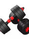 Flexible Assembly of Environmentally Friendly Dumbbells for Men's Fitness Home Equipment Rubber-Coated Adjustable Weight Barbell Dumbbells Dormitory