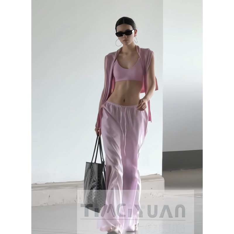 Ti Mei Yuan Women's Yoga Pants, Loose Fit, Breathable, Natural Color Scheme, Calming, a Good Partner for Meditation and Yoga