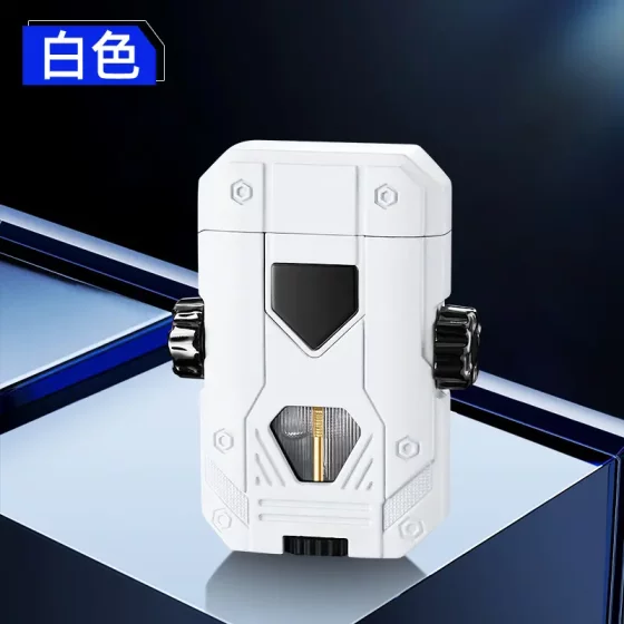 新款机甲陀螺充气打火机创意打火机防风高级感指尖旋转网红热销