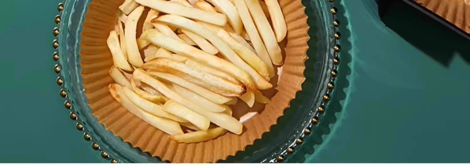 Hava Fritözü Özel Kağıdı Fırın Emici Yağ Pedi Kağıdı Ev Gıda Yuvarlak Kağıt Kase Kare Fırınlama Silikon Yağlı Kağıdı