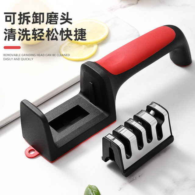 Three-section sharpener grinder grinder manual quick sharpener kitchen household multi-function four-section sharpener tool