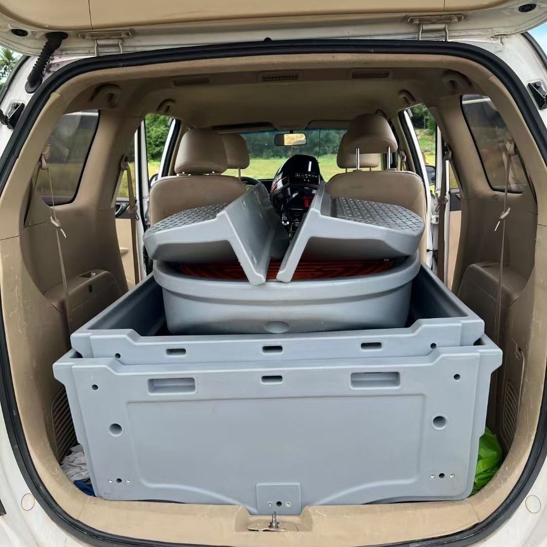 Пропеллер для рыболовных лодок 车载便捷双层渔船加厚pe塑胶冲锋舟养殖折叠小船观光新款钓鱼船