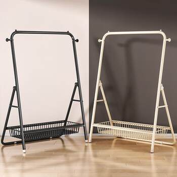 Home ae30b floor-standing clothes hanger for accommodation living room clothing bags and small area hat folding rack storage