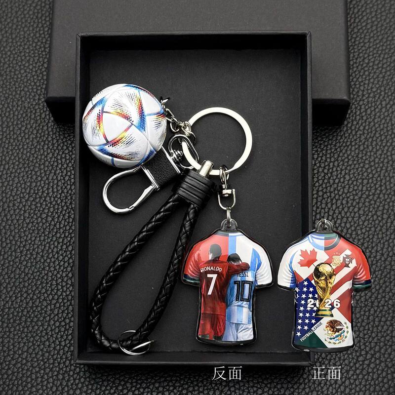 2026 World Cup National Team Keychain Football Star Pendant Car Keychain Couple Souvenir