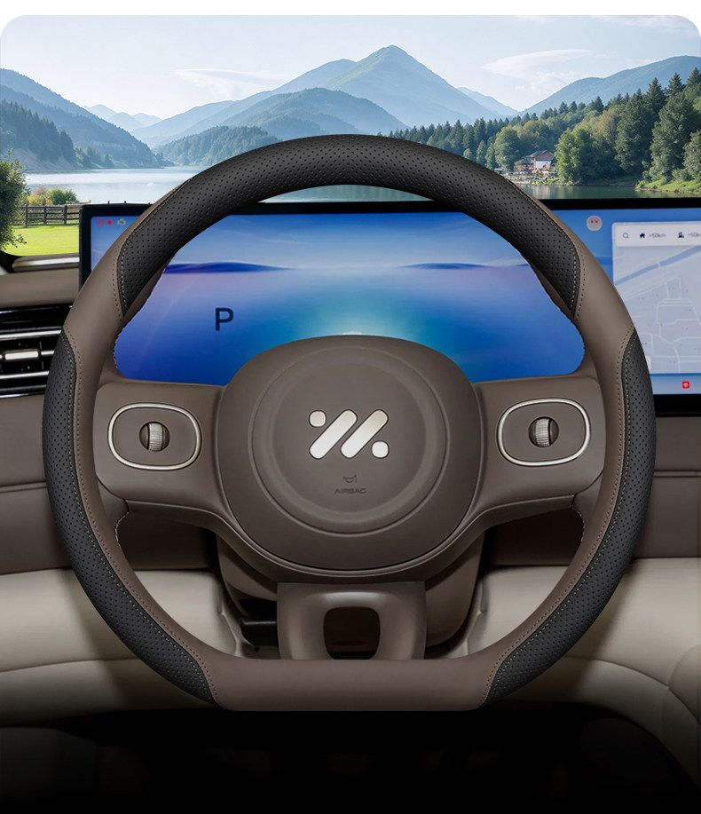 2026 Zhiji Ls6 Steering Wheel Cover 66Max+ Pure Electric Extended-Range Version Interior Modification Accessories Four-Season Steering Wheel Cover