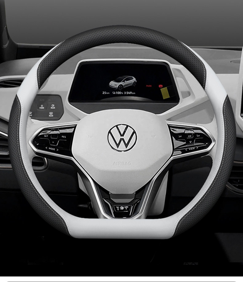 2025 Volkswagen Lavida Sagitar Polo Steering Wheel Cover for Bora Id3 Tayron Cc T-Roc Magotan Universal for All Seasons