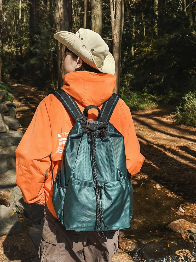 Ultra-Lightweight Backpack, Outdoor Sports Bag, Women's Drawstring Bucket Backpack, Couple's Hiking Lightweight Casual Backpack, Men's