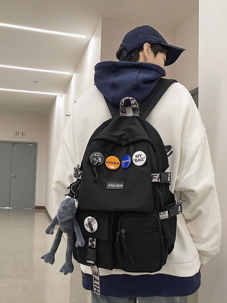 Trendy Schoolbags for Boys, Junior High School Students, Handsome Elementary School Students in Grades 4, 5 and 6, Lightweight New Style College Style Backpacks