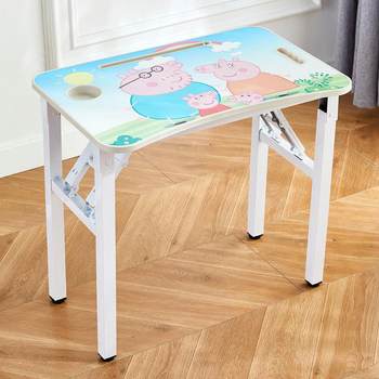 W7 children's writing desk and chair set household foldable table student desk child homework desk simple study table