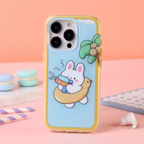 Bunny & Duck Splash Art iPhone IMD iPhone Case for iPhone 13 – 17
