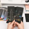 Children's Colorful Scratch Art Paper 100 Sheets A4 Black Drawing Paper 16K Colorful Doodle Paper Scratch Art Book Set Primary School Students Art Creative Painting Handmade Bamboo Pen Color-Changing Pattern 8K Sand Art Paper