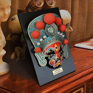 川剧五路财神脸谱挂件面具火锅店饭店装饰摆件中国特色礼品送老外