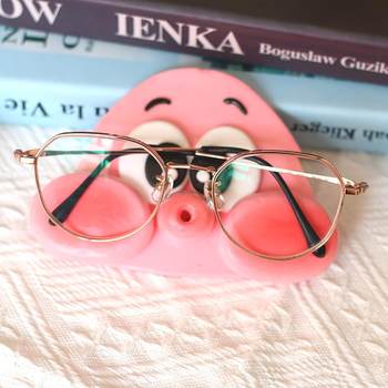 Handmade creative cute cartoon glasses disc glasses decorations for girls best friend gift desktop glasses stand