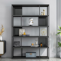 American style storage rack office partition display rack floor-standing multi-layer bookshelf living room simple screen iron storage rack