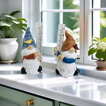 Cross-border resin dwarf rain detector outdoor courtyard rain test tube faceless elf decoration garden ornaments