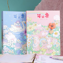 Creative and beautiful fresh classmate ins internet celebrity 16k flower season Xiaoman graduation album loose-leaf gift giving