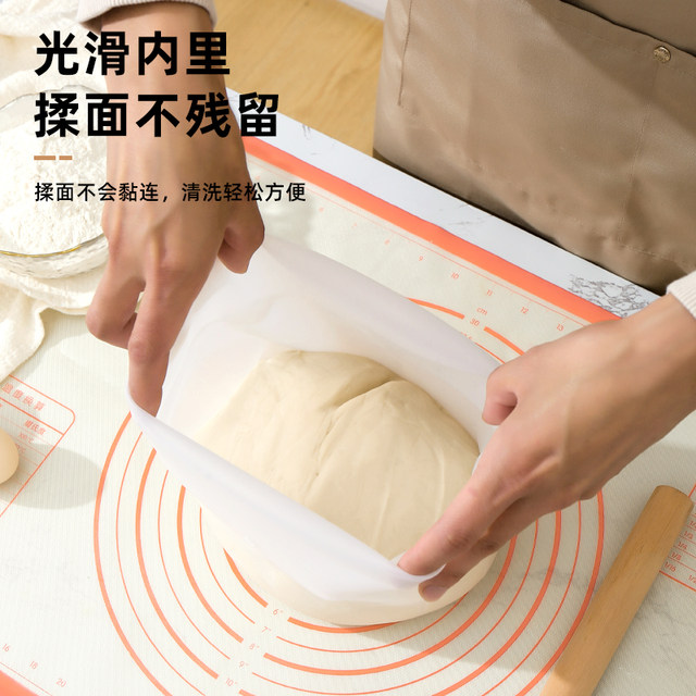 Thickened Food-Grade Silicone Kneading Bag, Non-Stick Dough Kneading Tool for Home Use, Silicone Bag for Kneading Dough and Proofing Dough