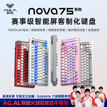 Wolf Spider Nova75 Wireless Three-Mode Mechanical Keyboard Customized for Desktop Computers, High Aesthetic Value for Girls, Dedicated for Office Use