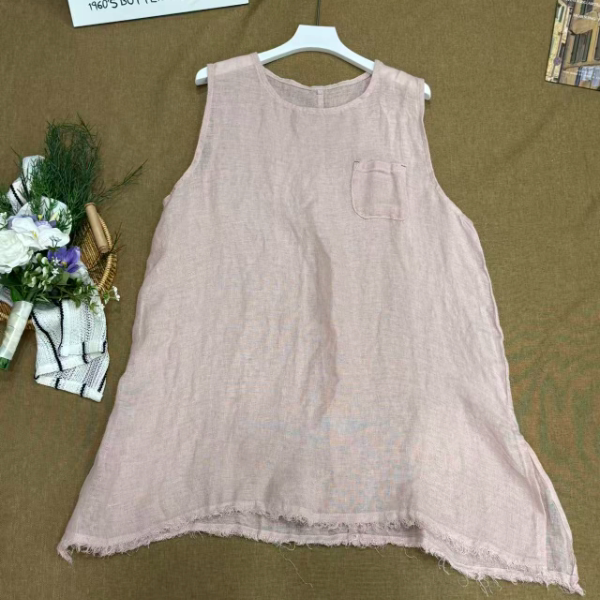 【Yunmu Youyou】Summer Sleeveless Fashionable Hemmed Tank Top Shirt-2026573-50683 【Yunmu Youyou】Summer Sleeveless Fashionable Hemmed Tank Top Shirt-2026573-50683