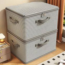 Storage Box Large Capacity Clothes Quilt Zipper Fabric Storage Box Foldable Storage Box Organizer Box Storage Basket