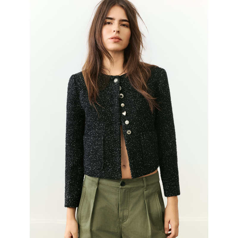 Solofortwo "Museum Collection Series" Rebellious Celebrity Xiaoxiang Jacket Wool Lightweight Version Solofortwo "Museum Collection Series" Rebellious Celebrity Xiaoxiang Jacket Wool Lightweight Version