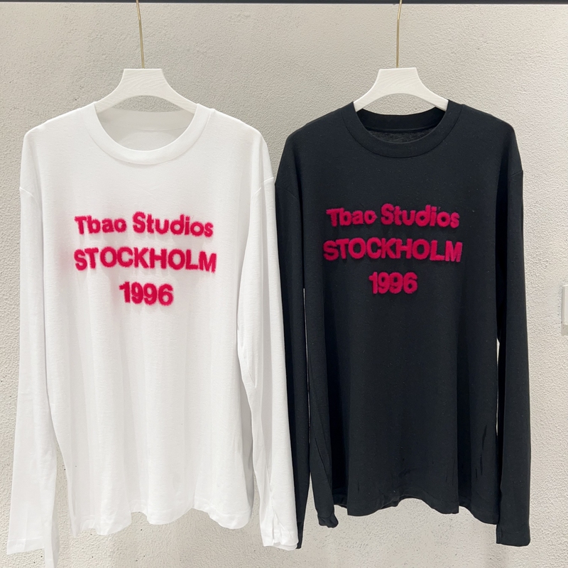 Correct Version 26 Spring/Summer Celebrity Style Lazy Velvet 1996 Letter Print Long-Sleeve T-Shirt for Men and Women, Couple Sun Protection