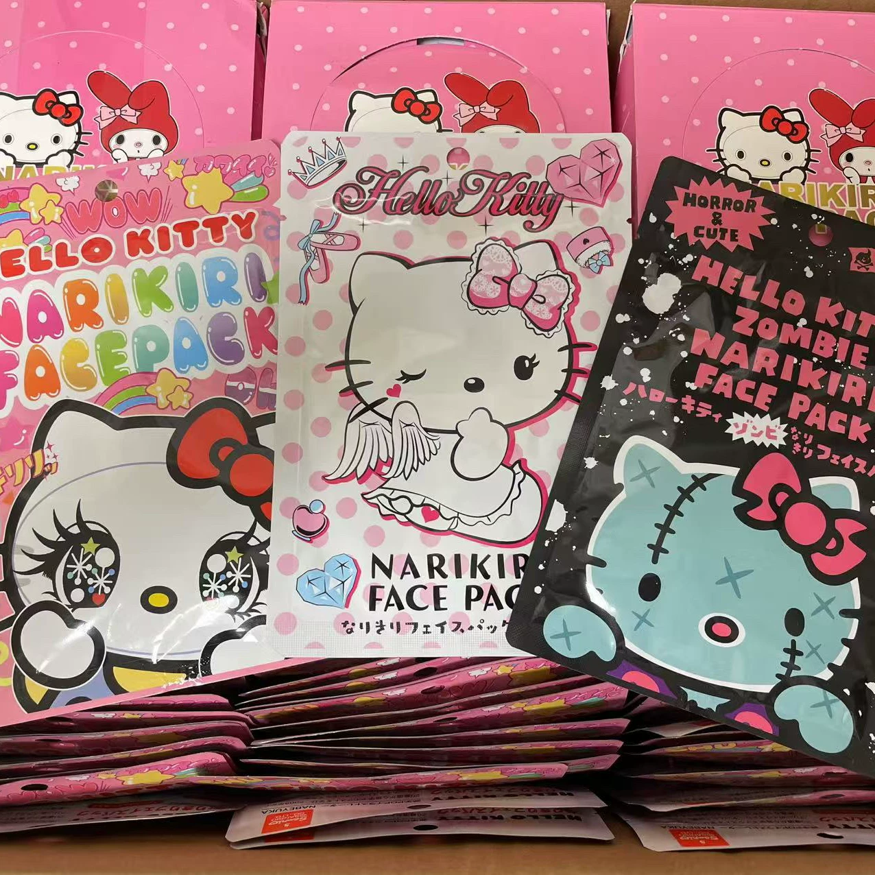 Санрио, hello Kitty, японская мультяшная маска на лицо, (Physicals), 2 штуки