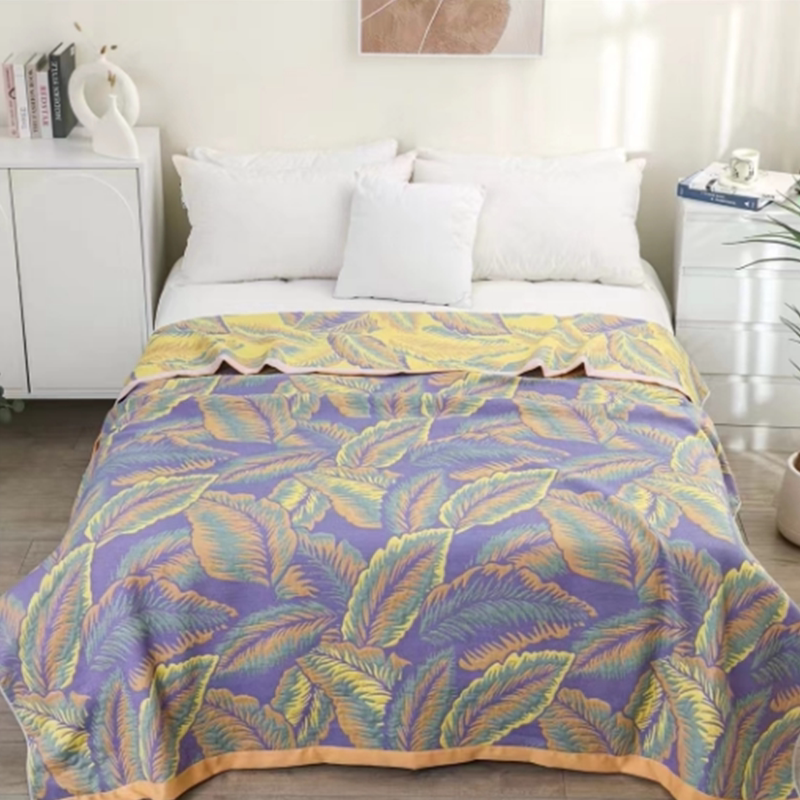 Gauze Towel Quilt New Style Gauze Art Bed Cover Summer Office Dormitory Nap Gauze Air Conditioning Towel Summer Quilt