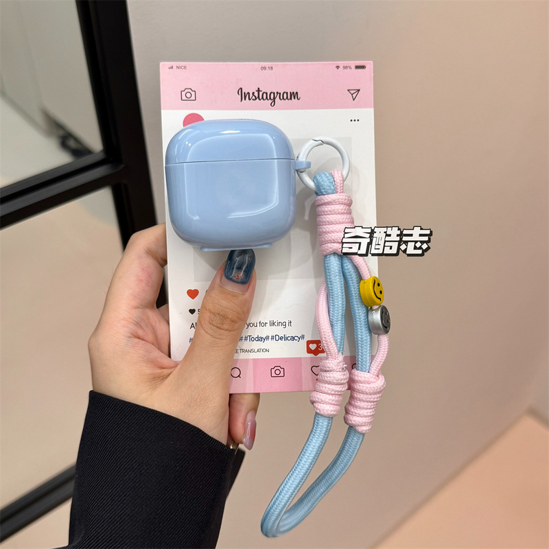 Blue Smiley Face Woven Bracelet Suitable for Huaqiangbei Fifth Generation Fresh Style Fourth Generation Pro4 Earphone Case Sixth Generation Niche Minimalist Miniair6 Shell Bluetooth Protective Case Anti-Drop Anti-Scratch Soft Case Blue Smiley Face Woven Bracelet Suitable for Huaqiangbei Fifth Generation Fresh Style Fourth Generation Pro4 Earphone Case Sixth Generation Niche Minimalist Miniair6 Shell Bluetooth Protective Case Anti-Drop Anti-Scratch Soft Case