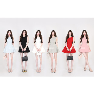 Shu Hulei Birthday Dress Summer Waist Suit Dress Women Design Temperament Short French White Skirt