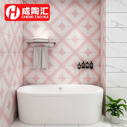 Макаронная плитка розовая инспирация ветра ванная комната кухонная стена кирпич балконы балконы плитка плитка Nordic Geometry 300