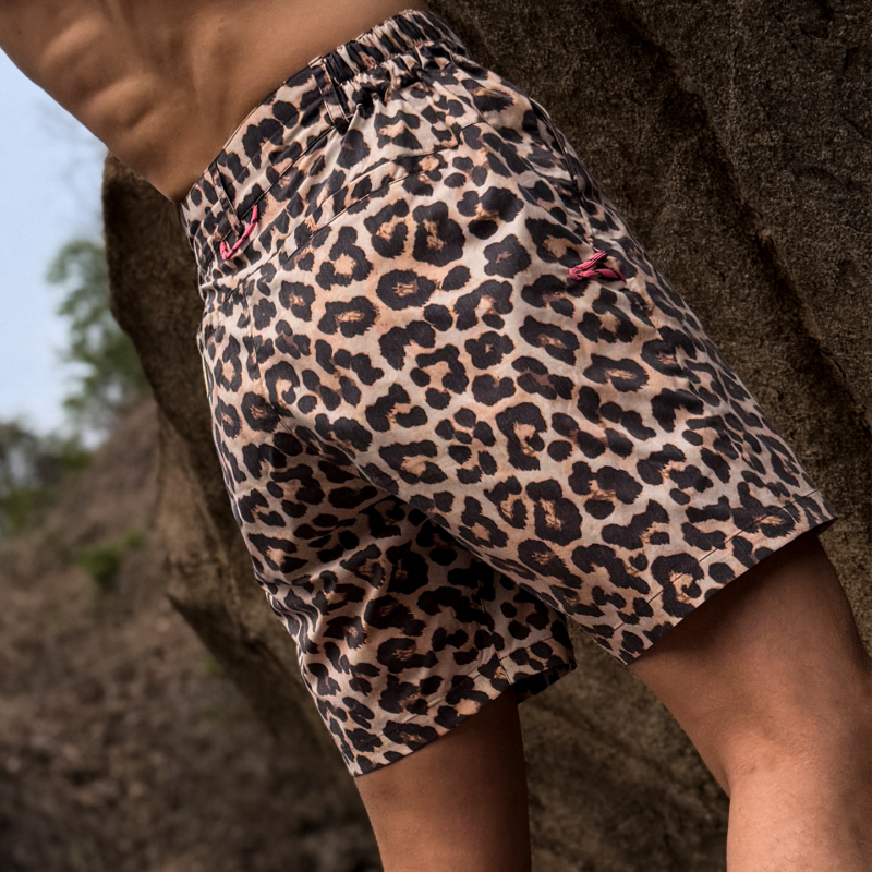 Lpv_Outdoor Leopard Print Climbing Shorts, Unisex