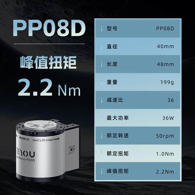 Yiyou Technology Pp08D Planetary Integrated Joint | High Precision | Low Weight | Bionic Human Manufacturer