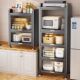 Higher kitchen storage rack microwave storage cabinet floor-standing multi-layer rice cooker storage cabinet cabinet cabinet cabinet cabinet