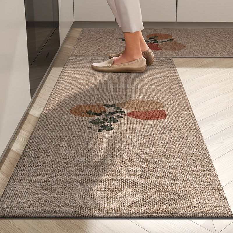 Kitchen floor mats are non-slip and oil-proof, wipeable and wash-free carpets, waterproof kitchen 2025 new stain-resistant household floor mats