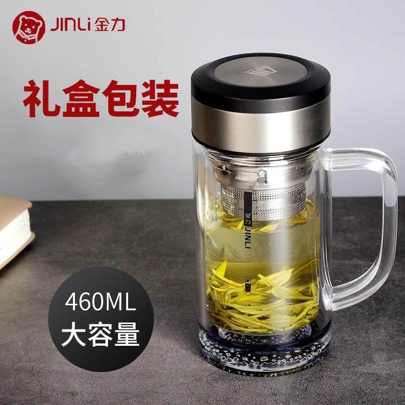 新款双层耐热加厚底水玻璃杯商务办公杯男女茶杯学生水杯子