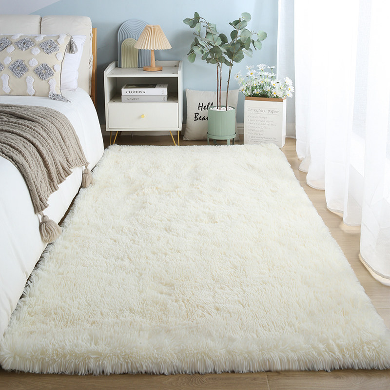 White cream style carpet plush bedroom bedside blanket living room coffee table plush winter special thickened room floor mat