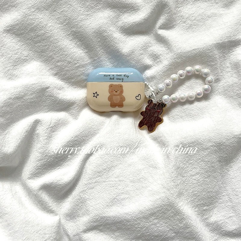 Japanese Lofub*Ins-Style Gentle and Cute Bear Protective Case for AirPods 1/2/4, AirPods Pro Protective Shell, Apple Second-Generation Earphone Case, New 3Rd Generation Bluetooth Girly Style Japanese Lofub*Ins-Style Gentle and Cute Bear Protective Case for AirPods 1/2/4, AirPods Pro Protective Shell, Apple Second-Generation Earphone Case, New 3Rd Generation Bluetooth Girly Style