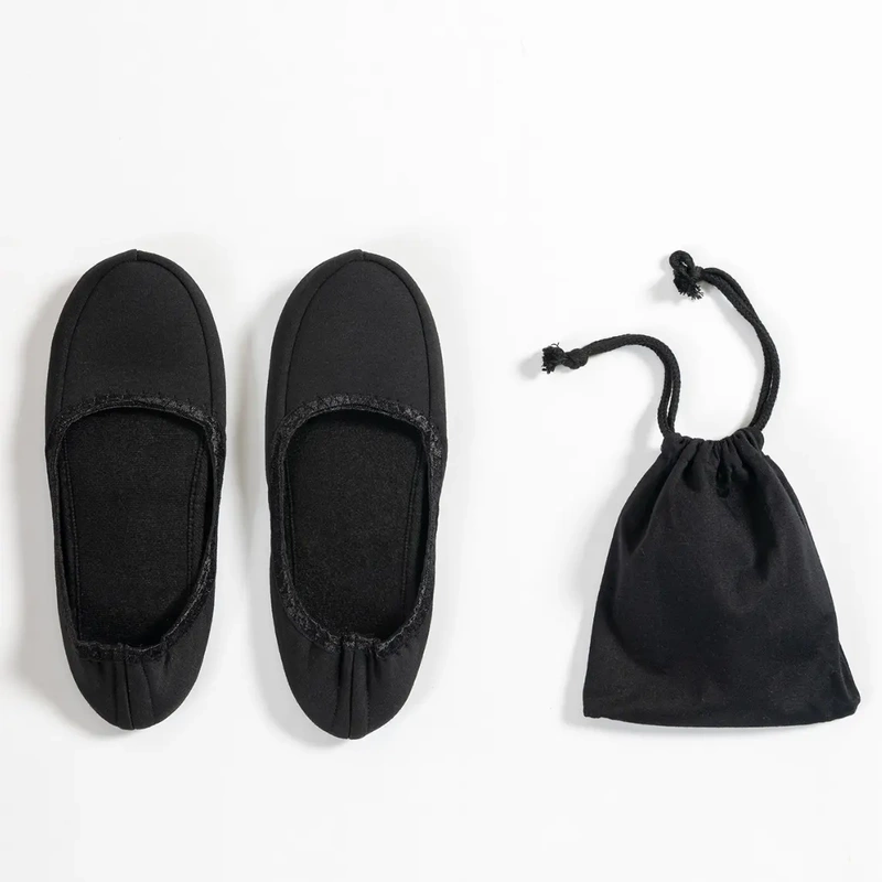 Export Japanese-Style Amazon-Style Foldable Cotton Slippers, Silent Indoor Travel Foldable Shoes for Men and Women