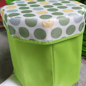 Small octagonal storage box non-woven storage stool children's storage box sorting box oxford cloth shoe changing stool clothing