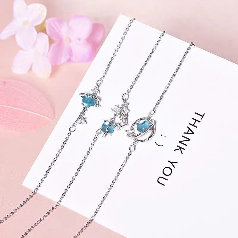 Bestie Bracelet Three Person Fantasy Starry Sky Bracelet Korean Style ins Girl Bracelet as a Gift for Bestie