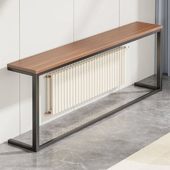 The storage rack above the radiator is super narrow long table and sofa behind the living room, storage tool for bedside storage rack