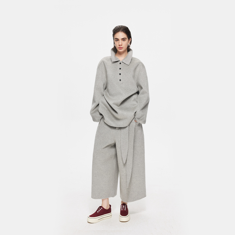 Li Daqi【Gray Notes】High-Quality Classic Gray Cashmere and Sheep Wool Suit