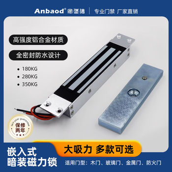 埋入式吸的磁力锁暗装安防锁门禁锁电磁锁电子锁考勤锁门上装的锁