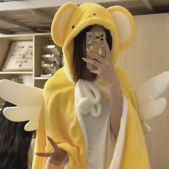 Spot varied cherry pudding small shawl plush blanket blanket cape blanket casual blanket/blanket/velvet blanket cartoon