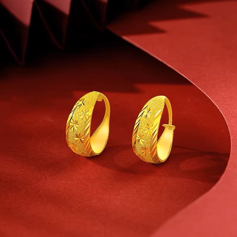 Gold-Plated Silver New Chinese-Style Starry Earrings, Ethnic Style, Never Fade, High-End Feel, Women's Vintage Real Gold, Gift for Mother Gold-Plated Silver New Chinese-Style Starry Earrings, Ethnic Style, Never Fade, High-End Feel, Women's Vintage Real Gold, Gift for Mother