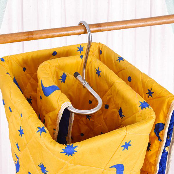 Stainless steel spiral clothes rack outside the window thickened cooling sheet quilt cover artifact household rotary folding quilt single rack