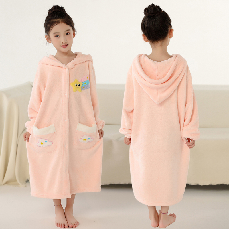 Bathrobe and Bath Towel for Children, Special for Older Kids, More Absorbent Than Pure Cotton, Girls' Bath Skirt, Cape, Sleep Robe, Boys' Bathrobe