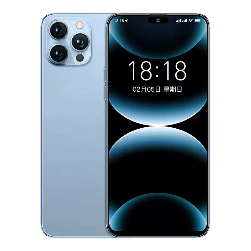 Смартфон i16, 5G, 6,8-дюймовый экран, 16 ГБ оперативной + 1024 ГБ памяти (Android)